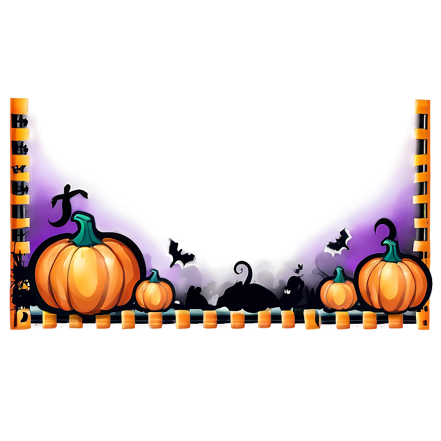 Cute Halloween Border Png Gdk PNG image