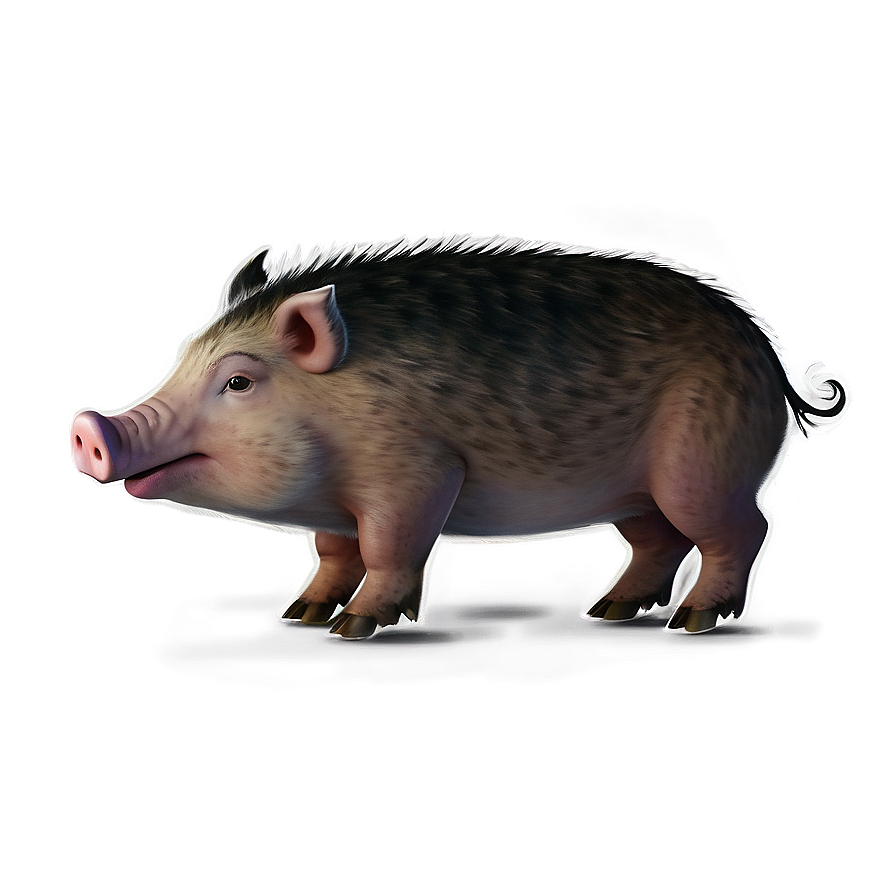 Cute Hog Cartoon Png Rug PNG image