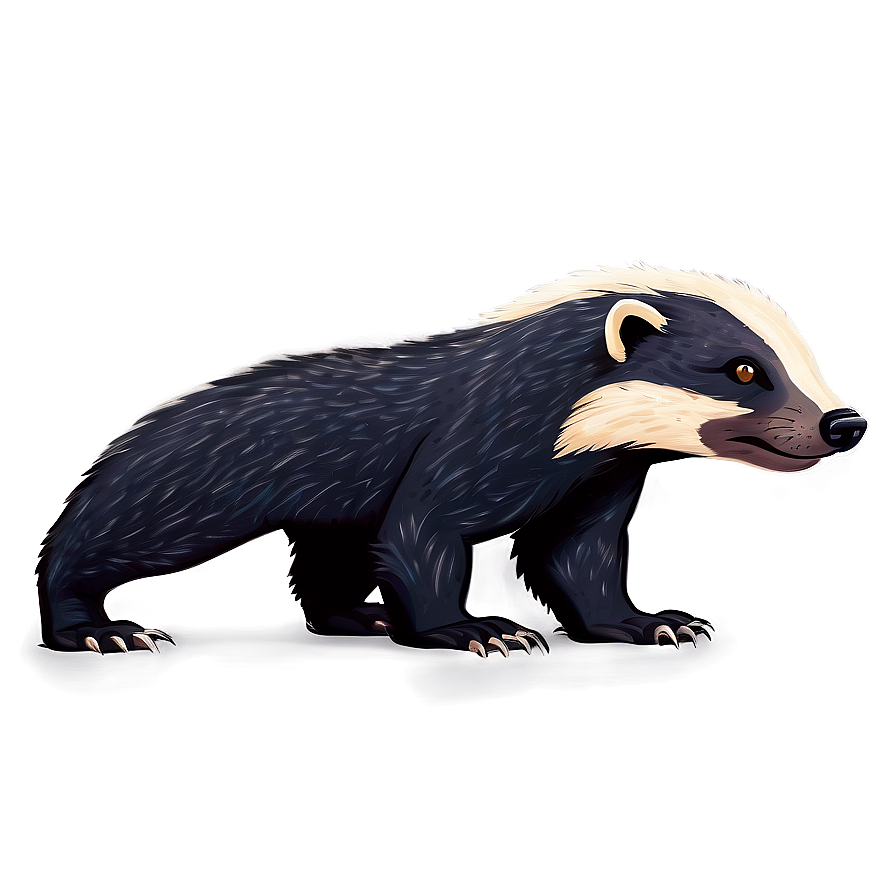 Cute Honey Badger Cartoon Png Wmg21 PNG image