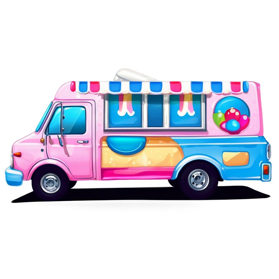 Cute Ice Cream Truck Drawing Png Von PNG image