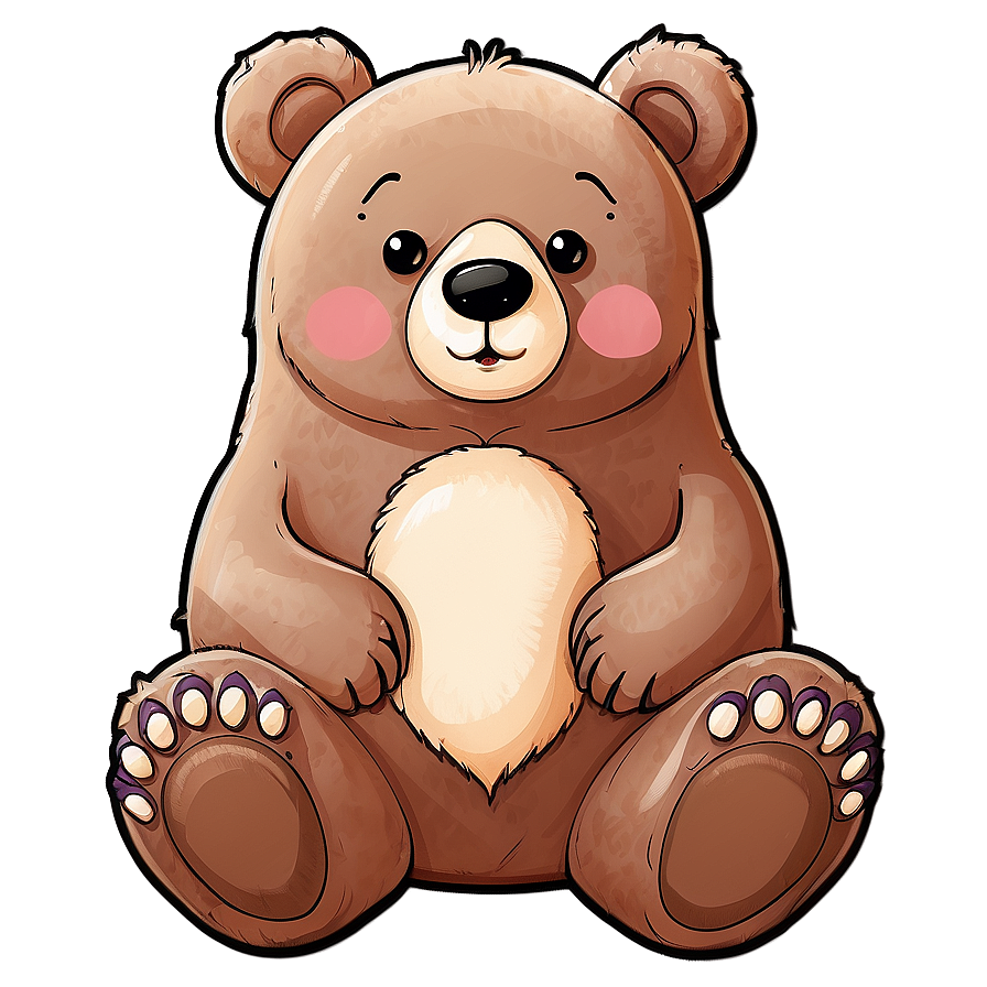 Cute Kawaii Bear Illustration Png 63 PNG image