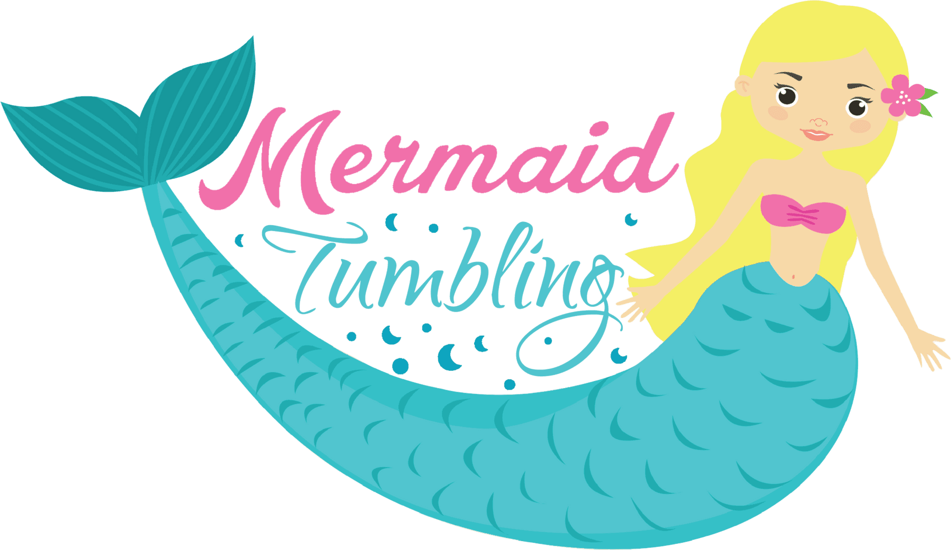 Cute Mermaid Tumbling Clipart PNG image