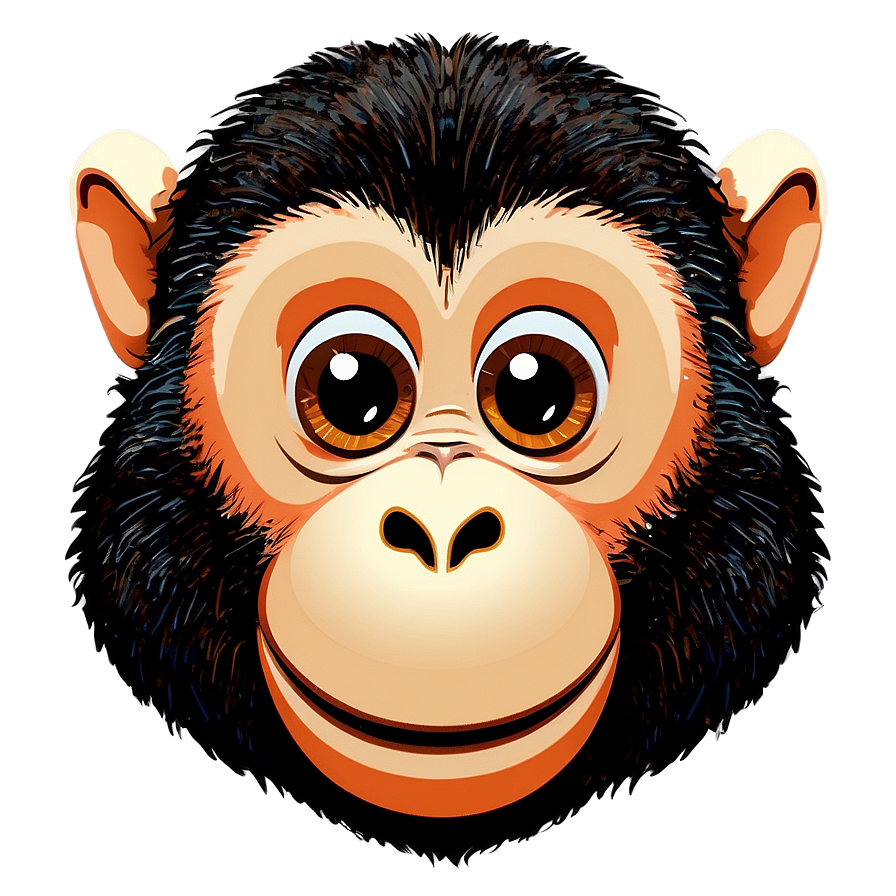 Cute Monkey Face Clipart Png 87 PNG image