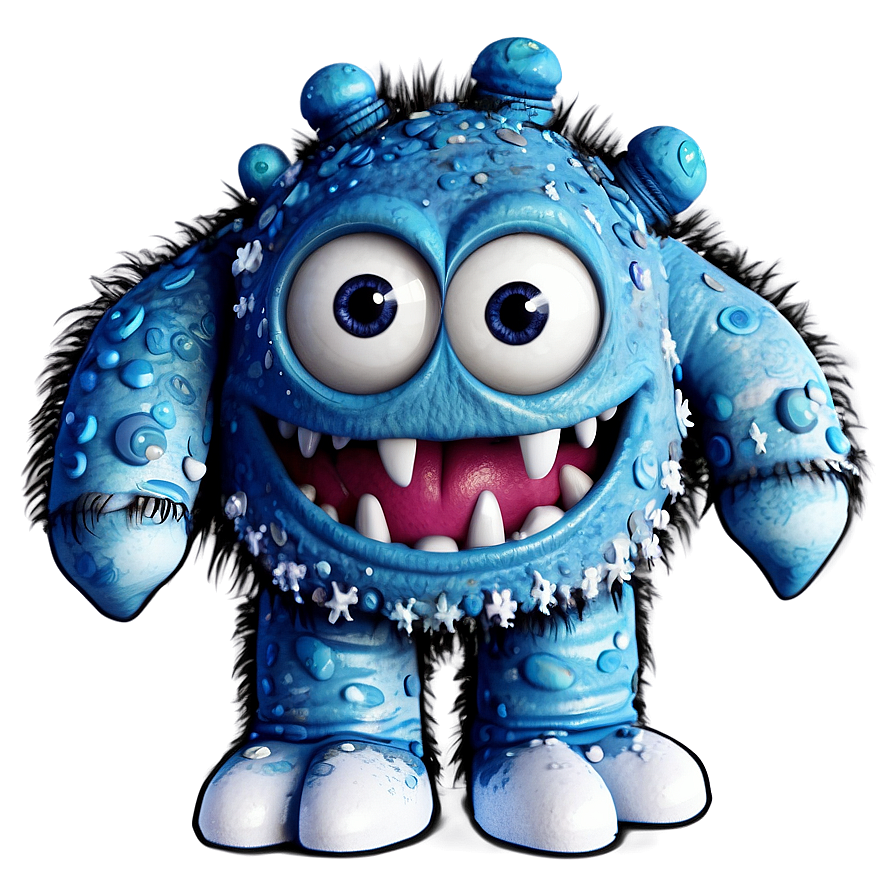 Cute Monster In Snow Png 31 PNG image