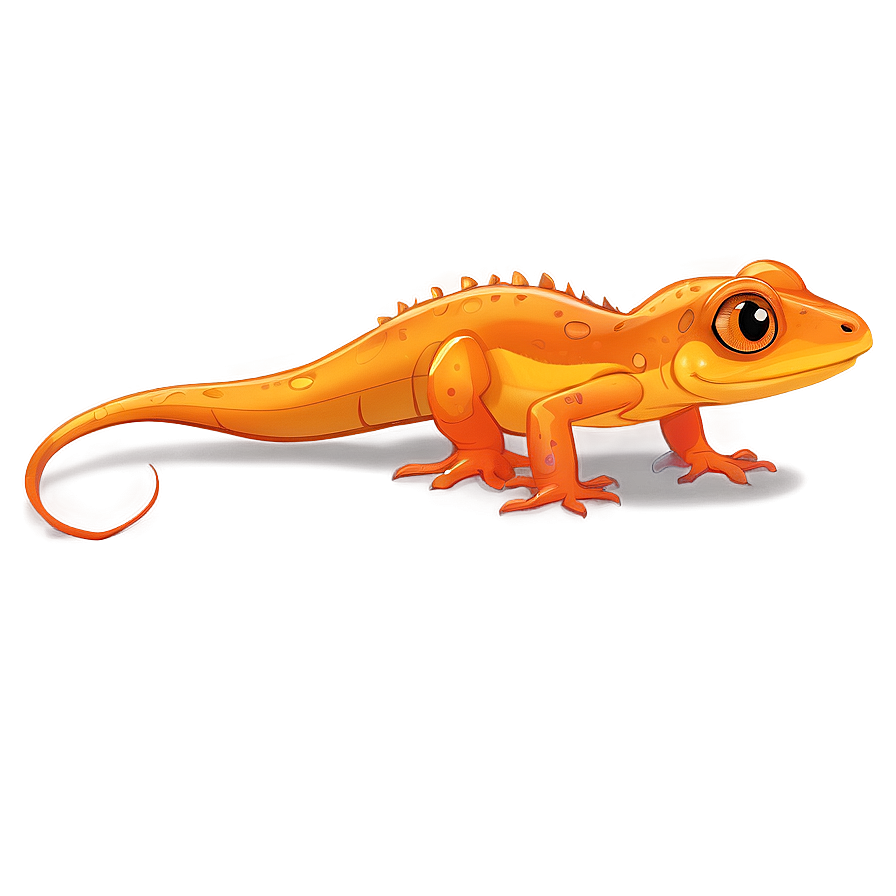 Cute Newt Illustration Png 06242024 PNG image