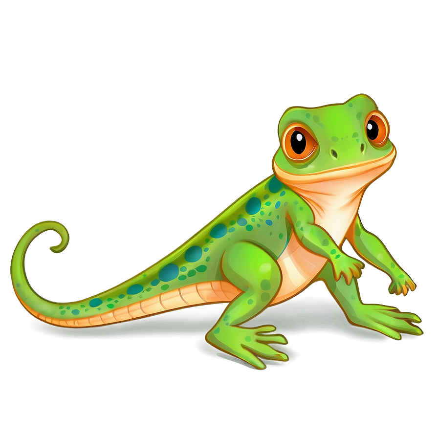 Cute Newt Illustration Png Mek PNG image