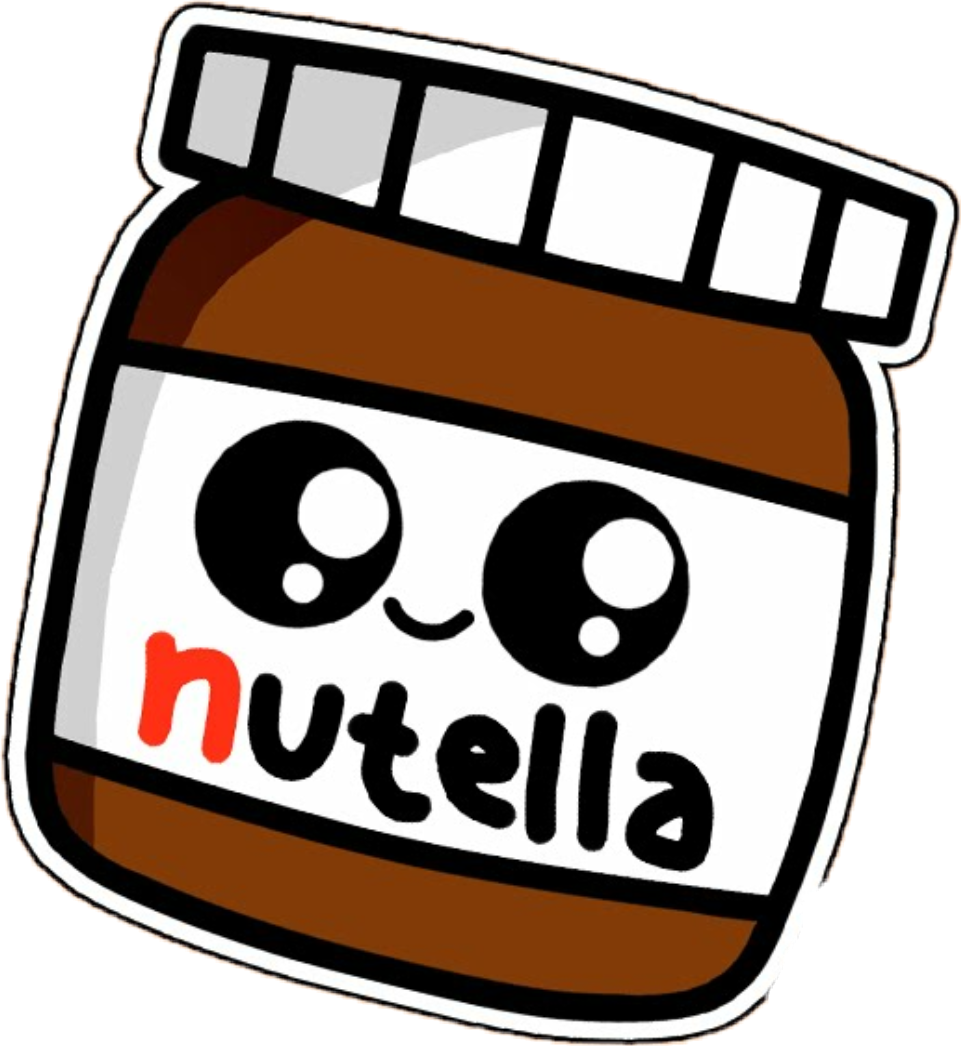 Cute Nutella Jar Sticker PNG image