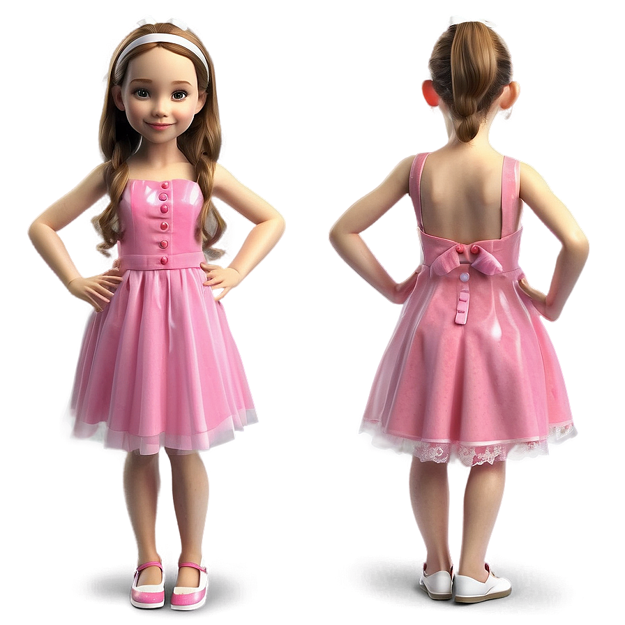 Cute Pink Dress Png 06292024 PNG image