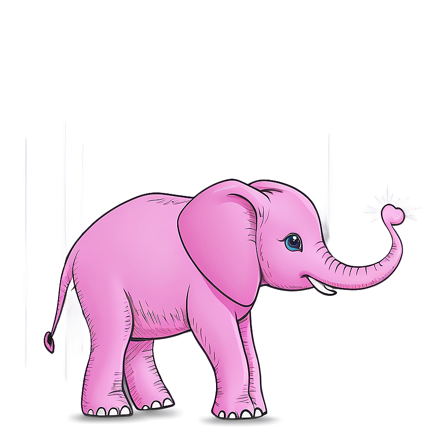 Cute Pink Elephant Png Hdo70 PNG image