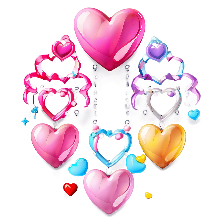 Cute Pink Heart Illustration Png 18 PNG image