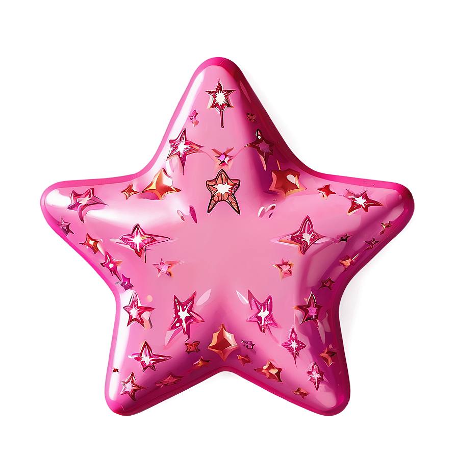 Cute Pink Stars Png Arm36 PNG image