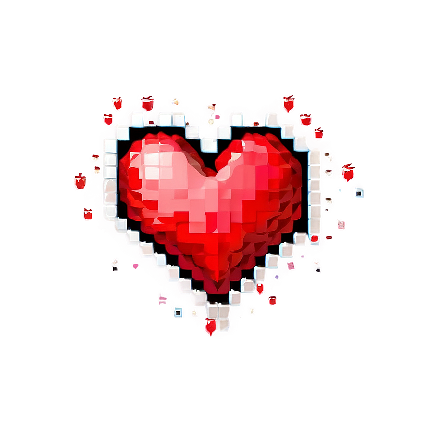 Cute Pixel Heart Png 05252024 PNG image