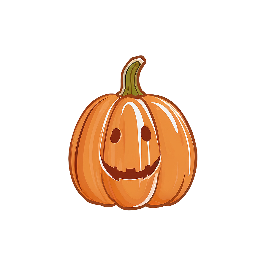 Cute Pumpkin Outline Draft Png 06202024 PNG image