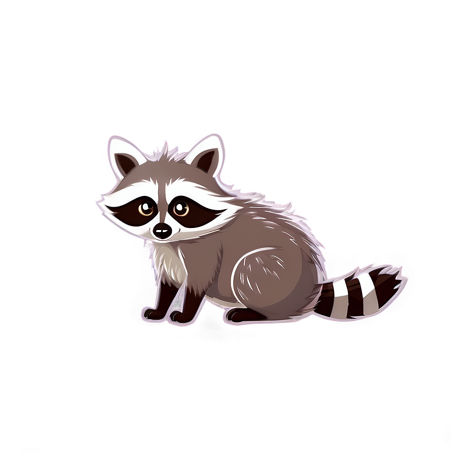 Cute Raccoon Illustration Png Nsn97 PNG image