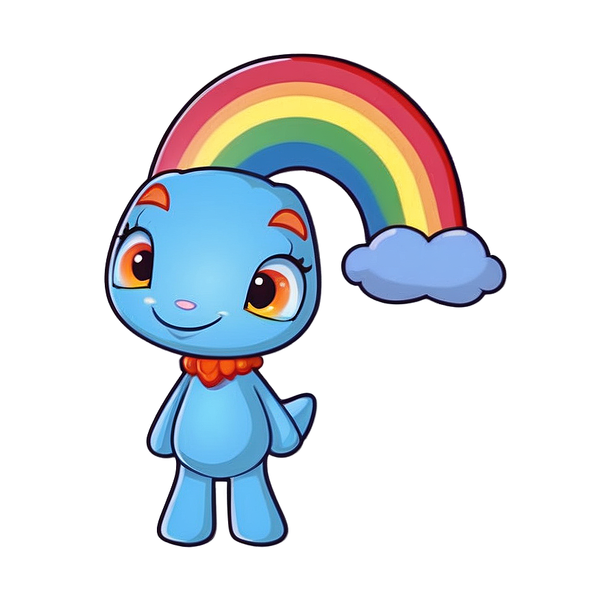 Cute Rainbow D PNG image