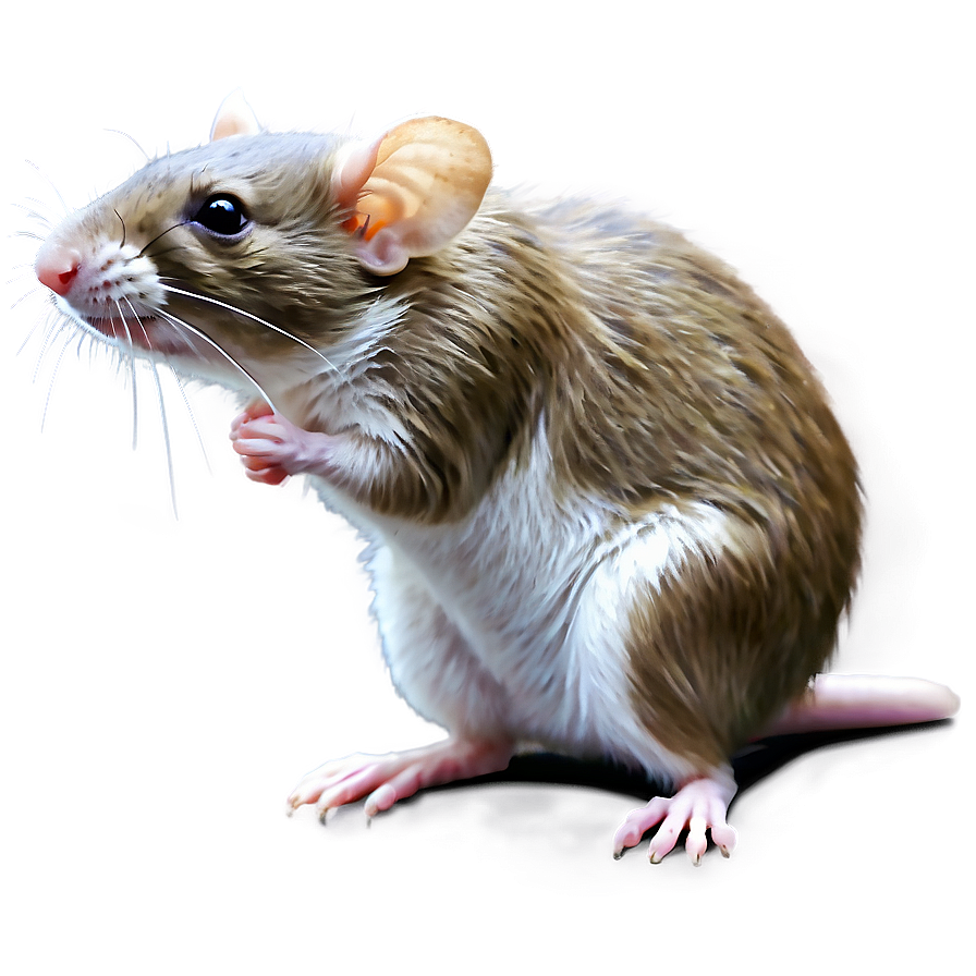 Cute Rat In Garden Png Pck PNG image