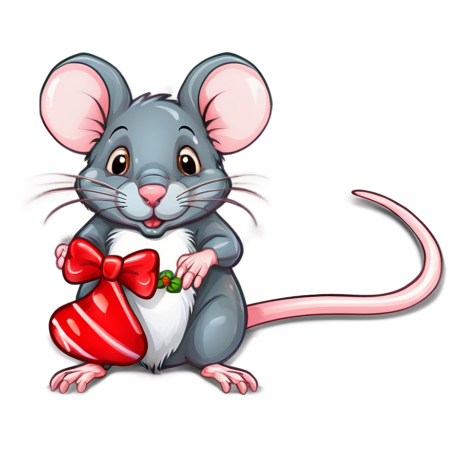 Cute Rat With Candy Png Hcx PNG image