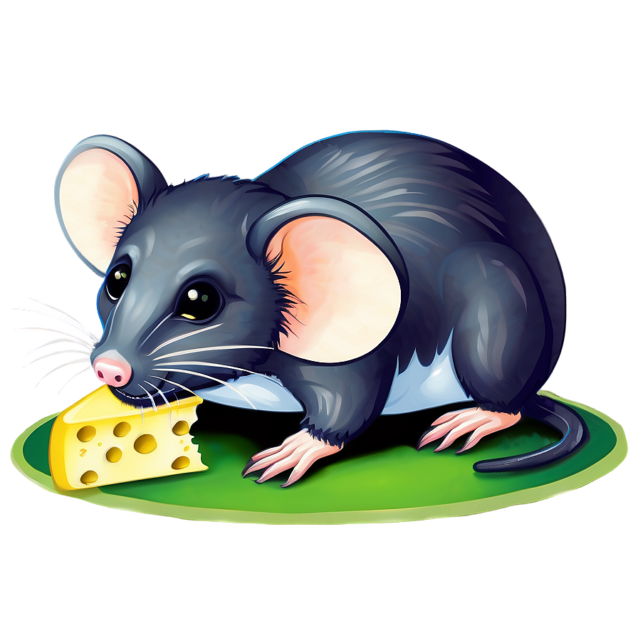 Cute Rat With Cheese Png Nix93 PNG image