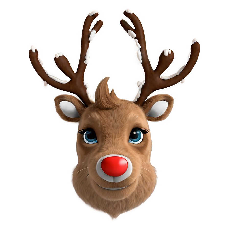 Cute Reindeer Face Png 06282024 PNG image