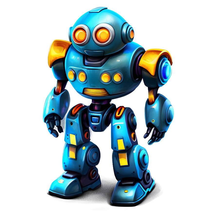 Cute Robot Character Design Png Nju65 PNG image