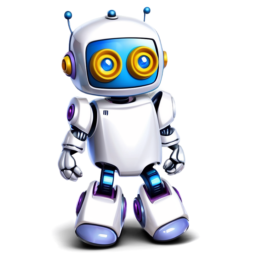 Cute Robot With Flowers Png 06272024 PNG image