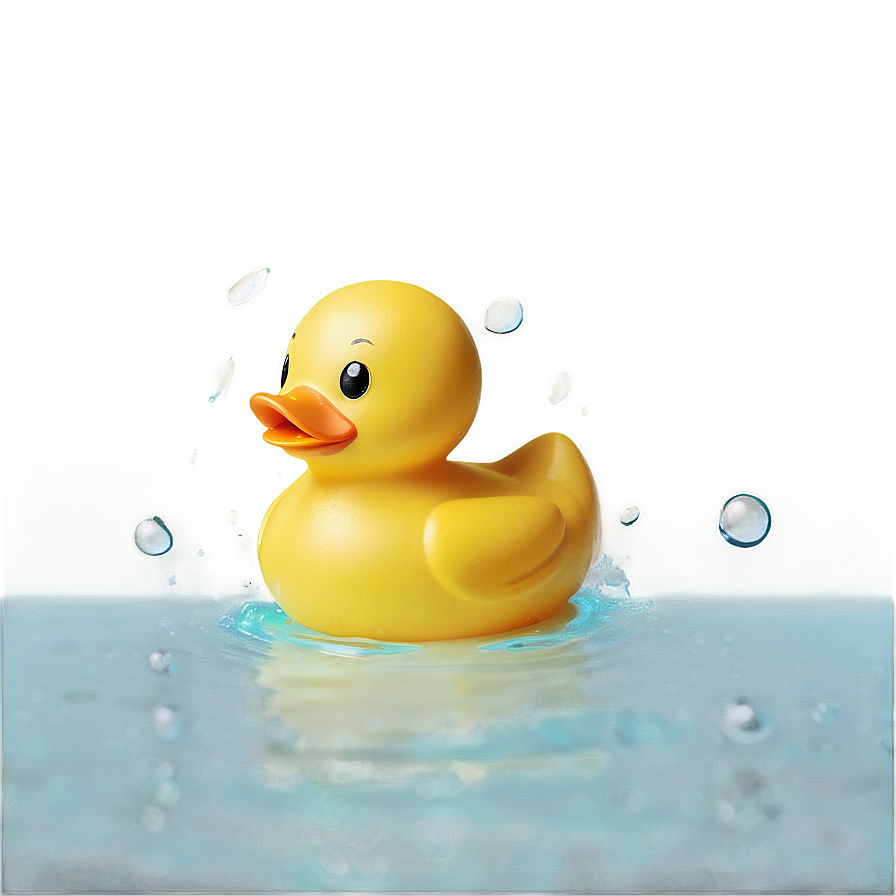 Cute Rubber Duck Bath Toy Png Son PNG image