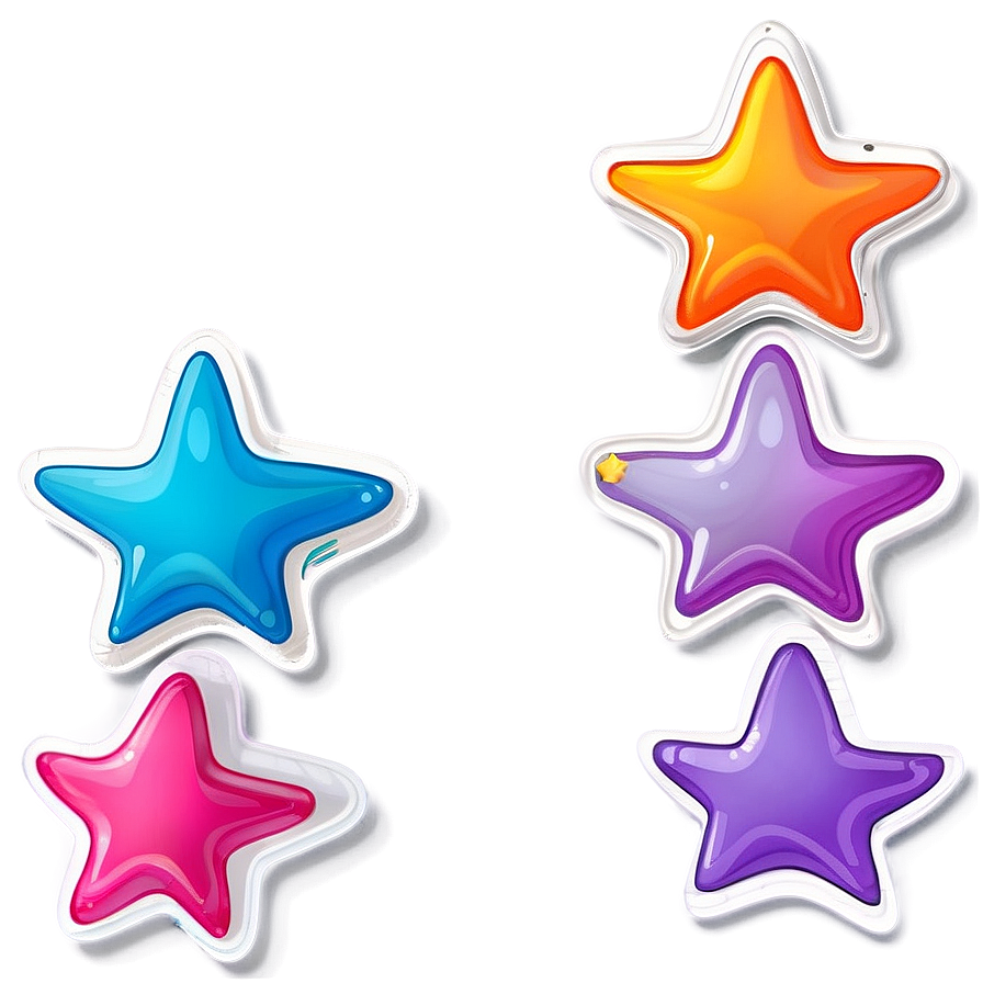 Cute Star Sticker Png Fuj54 PNG image