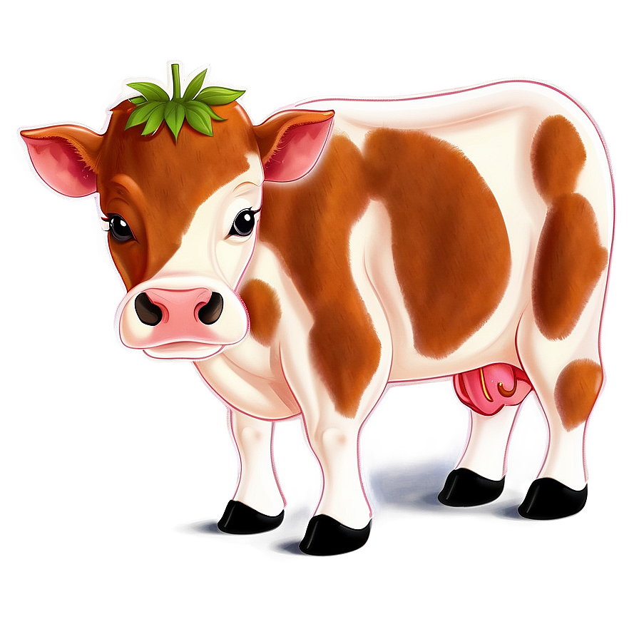 Cute Strawberry Cow Illustration Png Ypp47 PNG image