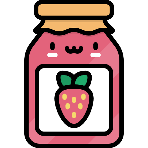 Cute Strawberry Jam Icon PNG image