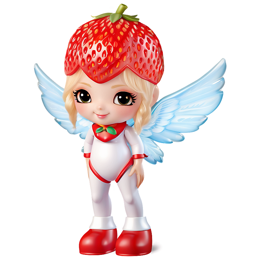 Cute Strawberry With Wings Png 06252024 PNG image