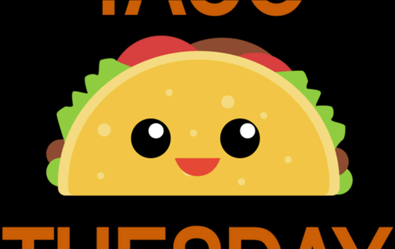 Cute Taco Tuesday Illustration PNG image