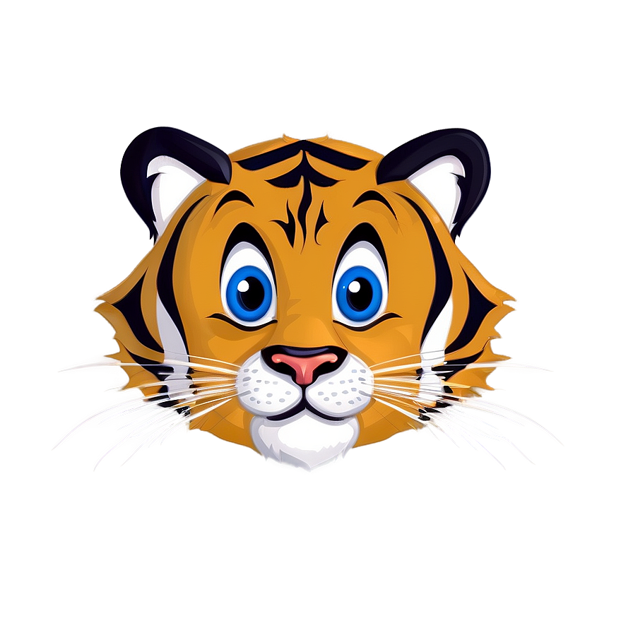 Cute Tiger Face Cartoon Png 72 PNG image