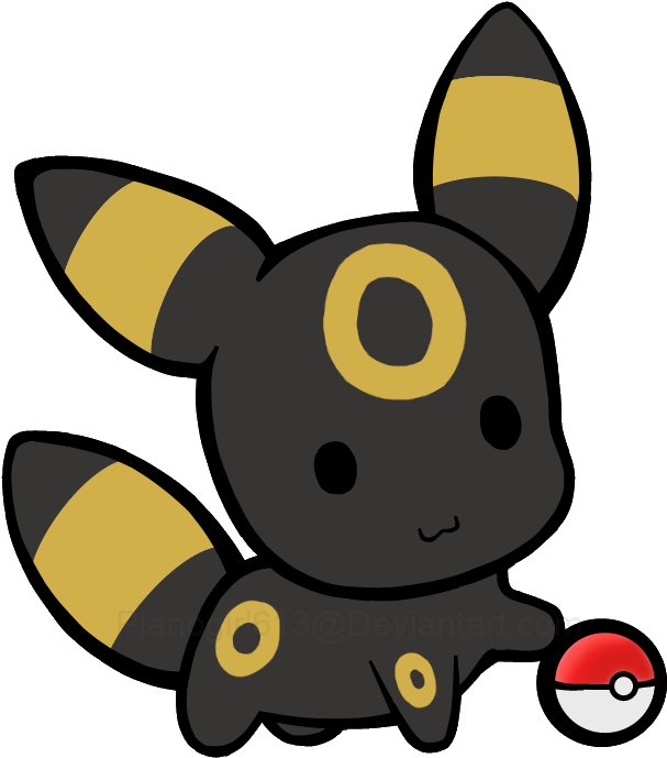 Cute Umbreon Pokemon Art PNG image