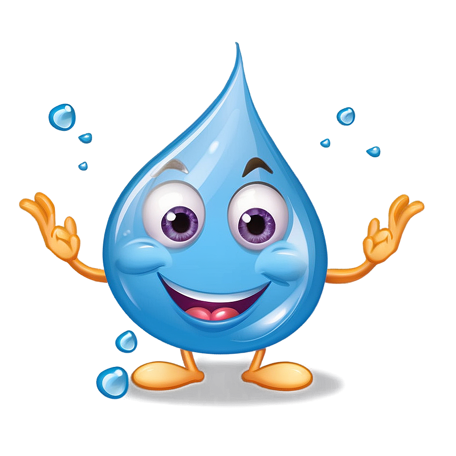 Cute Water Drop Cartoon Png 6 PNG image