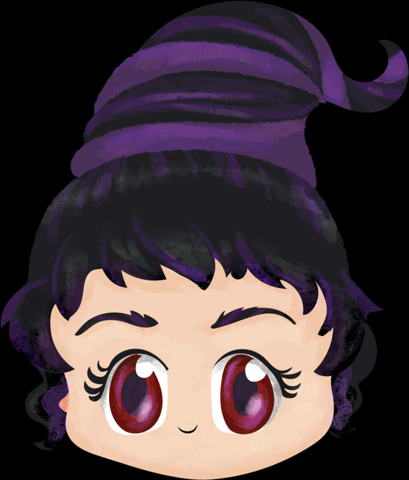 Cute Witch Cartoon Character PNG image