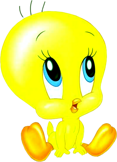 Cute Yellow Cartoon Bird Tweety PNG image