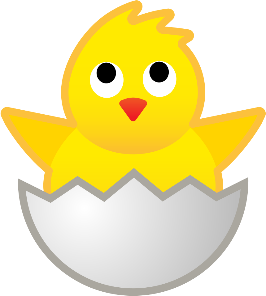 Cute Yellow Chick Hatching PNG image