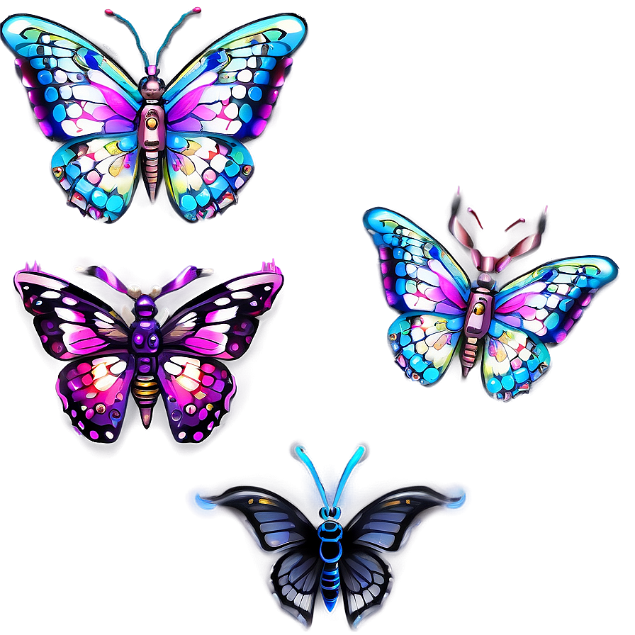 Cyber Butterfly Tech Png 42 PNG image