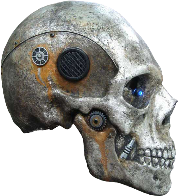 Cybernetic Skull Artifact PNG image