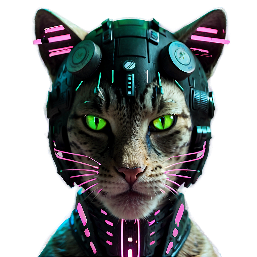 Cyberpunk Cat Filter Png Ksm PNG image