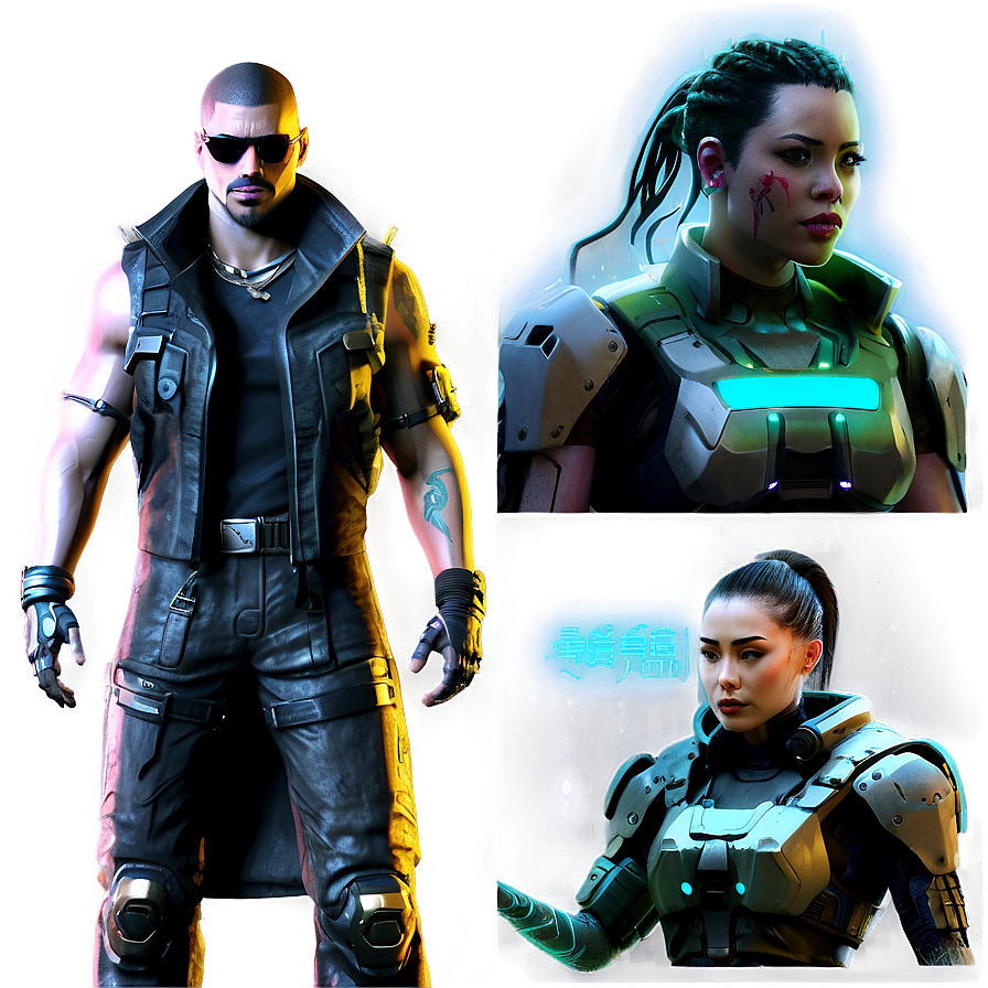 Cyberpunk Characters Png Cix45 PNG image