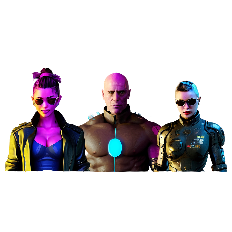 Cyberpunk Characters Png Plw PNG image