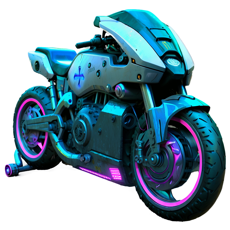 Cyberpunk Motorcycle Png Wcj61 PNG image