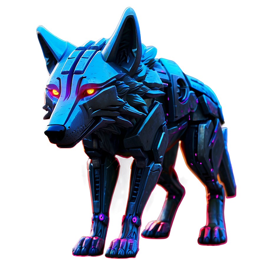 Cyberpunk Neon Wolf Png 26 PNG image