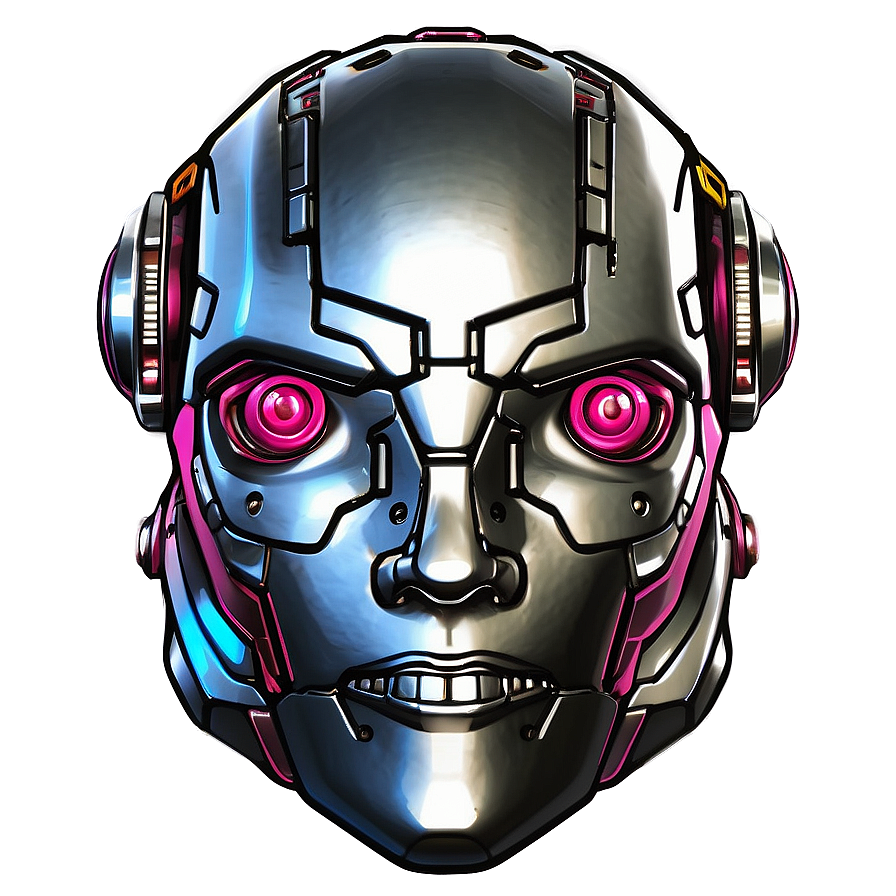 Cyberpunk Robot Head Png 36 PNG image