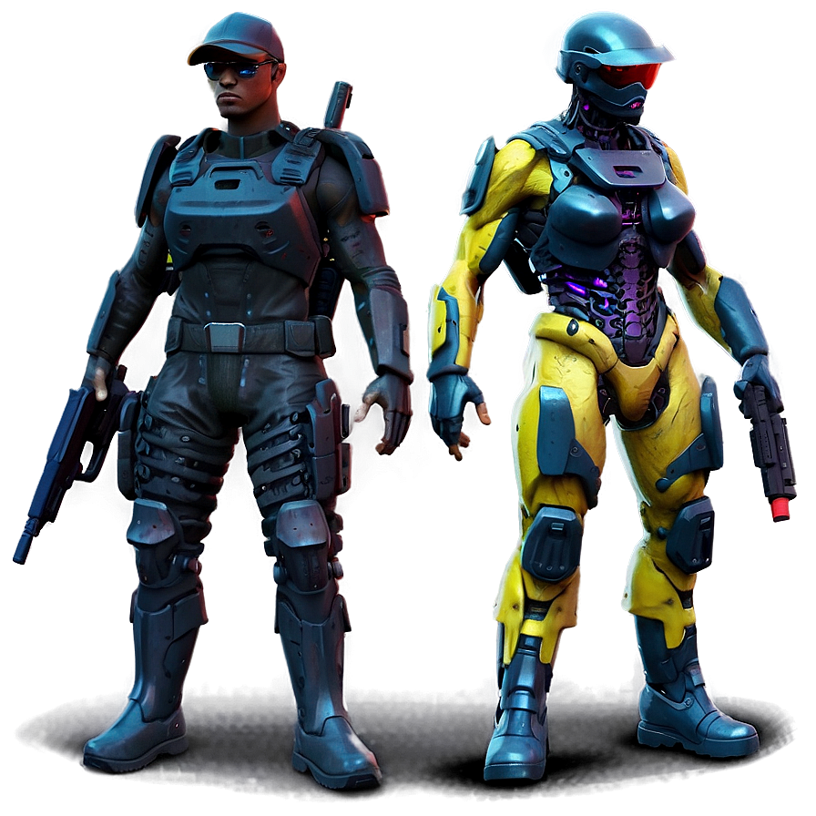 Cyberpunk Soldiers Png Awv69 PNG image