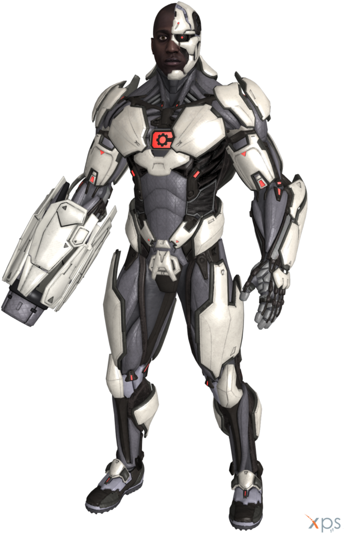 Cyborg Hero Full Body Armor PNG image