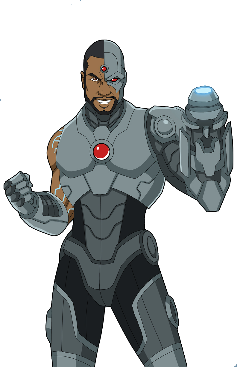 Cyborg Hero Illustration PNG image