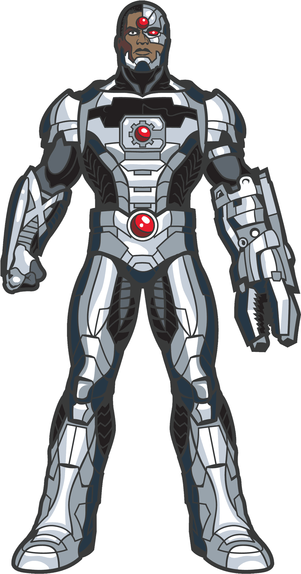Cyborg Hero Illustration PNG image