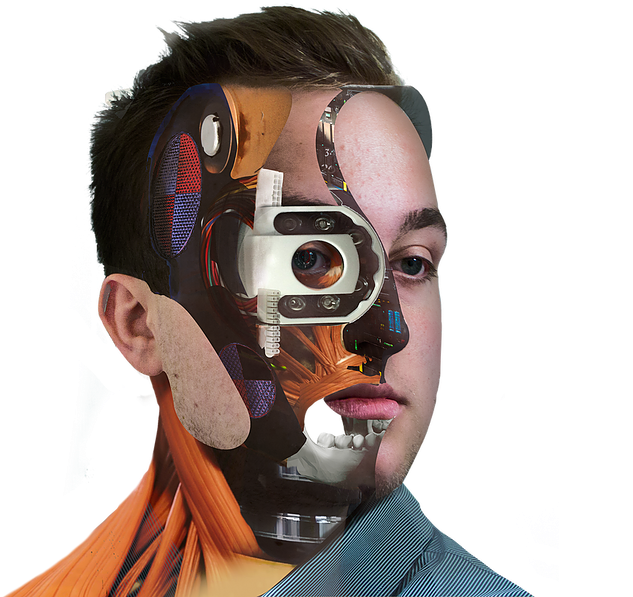 Cyborg Portrait Revealed PNG image